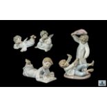 Lladro and Nao Hand Painted Porcelain Fi
