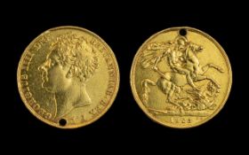 George IIII 22ct Gold Double Sovereign -