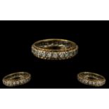 Gold Ladies Full Eternity Ring Set With