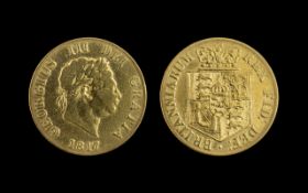 George III Shield Back 22ct Gold Half So