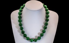 Large Double Knotted Beaded Necklace. T