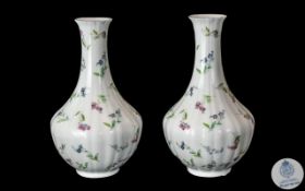 Pair of Royal Worcester Small Vases ' Fo