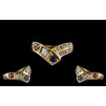 Ladies - 18ct Gold Ruby, Diamond and Sap