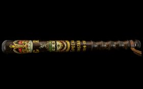 Blackburn Special Constabulary 1914-1919 Truncheon, painted with crest and coat of arms.