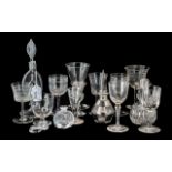Quantity of Mixed 19th and 20th Century Glass comprising etched glasses of various sizes,