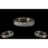 18ct White Gold - Superb Quality Nine Stone Diamond Set Ring. Marked 18ct to Interior of Shank.