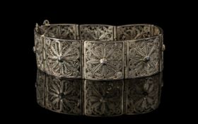 Antique Open Worked Silver Bracelet.