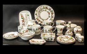 Coalport 'Hunting Scene' Bone China Collection, comprising 8" x 6" tray, four trinket/pin trays,