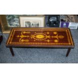 Antique Marquetry Folding Bedroom Tray or Chair Tray. The Inlaid Marquetry of Lovely Quality.