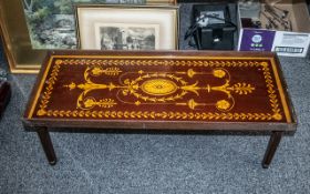 Antique Marquetry Folding Bedroom Tray or Chair Tray. The Inlaid Marquetry of Lovely Quality.
