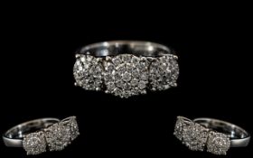 Chimento - Italian Fashion Jewellery Signed 18ct White Gold - Attractive and Nice Quality Diamond