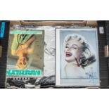 Marilyn Monroe Interest - collection of memorabilia comprising a Marilyn clock, measures 14" x 11",