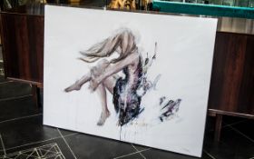 Large Canvas by Carly Ashdown Titled 'Everything is in Hand'. This beautiful hand-embellished canvas