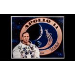 Signed Apollo 14 Photograph Edgar D. Mitchell - sixth man on the moon.