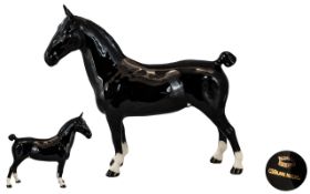 Beswick Horse Figure ' Hackney ' CH - Black Magic of Nork. Model No 1361, Designer Mr Orwell.