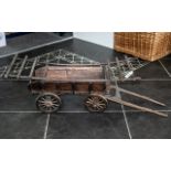 Early 20th Century Large Scratch Built Wooden Cart.