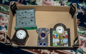 Collection of Four Mantle Clocks, comprising Liberty style mantle clock, a nursery clock,