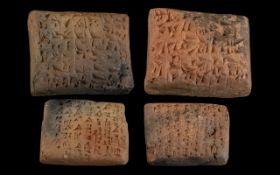 2 Sumerian Cuneiform Clay Pillow Tablets,