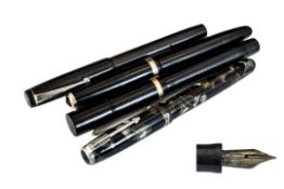 Collection of Fountain Pens - Early ( 4 ) In Total. Comprises 1/ Parker Geo. S.