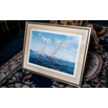 Pair of Steven Dews Limited Edition Signed Prints, depicting yacht scenes, mounted,