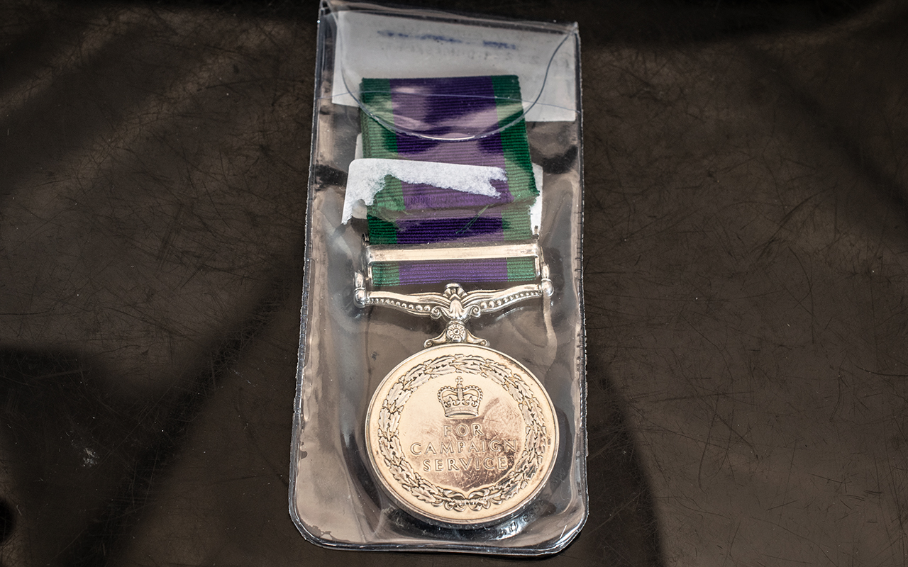 General Service Medal With Northern Ireland Clasp, Awarded To RM 23229 D Hargreaves MNE RM. - Image 2 of 2