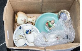 Small Mixed Lot of Pottery, to include a Royal Worcester blush ivory specimen vase,