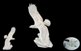 Royal Doulton Handmade and Large Porcelain Bird Figure - Images of Nature ' Eagle In Flight ' -