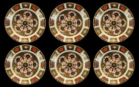 Royal Crown Derby - Collection of Six Boxed Royal Crown Derby 6" Saucers,