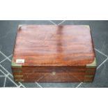 A Mahogany Victorian Sewing Box with lift out tray with various compartments.