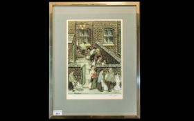 Tom Dodson 1910 - 1991 - Artist Signed Ltd and Numbered Colour Print - Titled ' Pawn Shop ' This