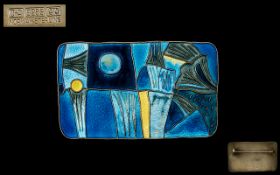 David Andersen Norway - Sterling Silver and Cloisonne Enameled ' Four Seasons ' Abstract Landscape