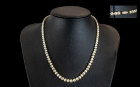 Early 20th Century Pearl Necklace with 9ct Gold Clasp.