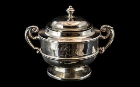 Lovely Antique Solid Silver Tea Caddy. Fully Hallmarked for London 1904.