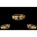 Victorian Period 1837 - 1901 Ladies 18ct Gold Sapphire and Diamond Set Ring,