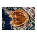 Extra Large Solid Teak Decorative Carved Wooden Bowl, measures 22" x 20" x 8".