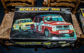 Scalextric 300 Model Racing Set No. 579 issued 1977/78, together with power unit.