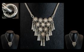 Superb Silver Art Deco Necklace.