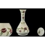 William Moorcroft Signed Tall and Impressive Hand Painted Tubelined Vase ' Rose Garland ' Design on