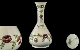 William Moorcroft Signed Tall and Impressive Hand Painted Tubelined Vase ' Rose Garland ' Design on