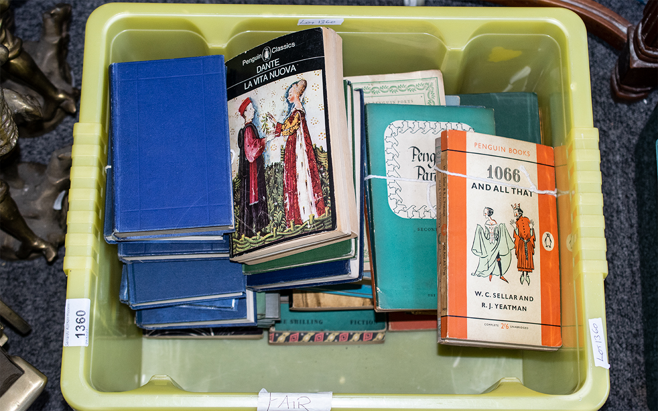 A Box of Assorted Books to include English Verse, Dante, various poetry books including Keatsm