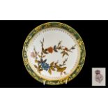 Royal Worcester - Superb Hand Painted / Enamel Cabinet Plate.