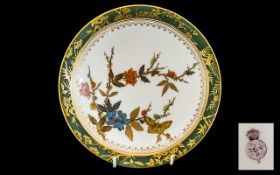 Royal Worcester - Superb Hand Painted / Enamel Cabinet Plate.