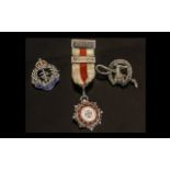 ( 4 ) Silver Military Medals. All Fully Hallmarked for Silver, 2 With Enamel. Please See Photo.