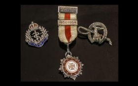 ( 4 ) Silver Military Medals. All Fully Hallmarked for Silver, 2 With Enamel. Please See Photo.