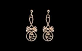 Silver Celtic Scottish Earrings.