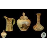 Royal Worcester Trio of 19th Century Small Ceramic Pieces.