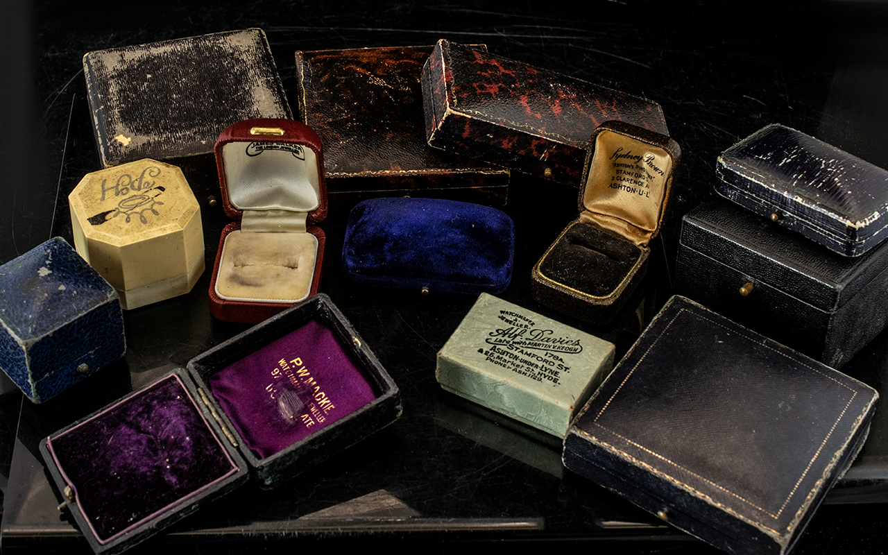 **WITHDRAWN** Collection of Antique Jewellery Boxes. Dating From the Victorian Days ( 13 ) In Total.