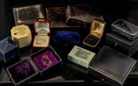 **WITHDRAWN** Collection of Antique Jewellery Boxes. Dating From the Victorian Days ( 13 ) In Total.