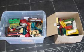 A Large Quantity of Mostly Unboxed Die Cast Models, mostly buses, trams, coaches, etc.