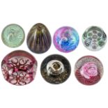 Excellent Collection of Vintage Signed Glass Paperweights. Comprises 1/ Caithness, Mosaic.